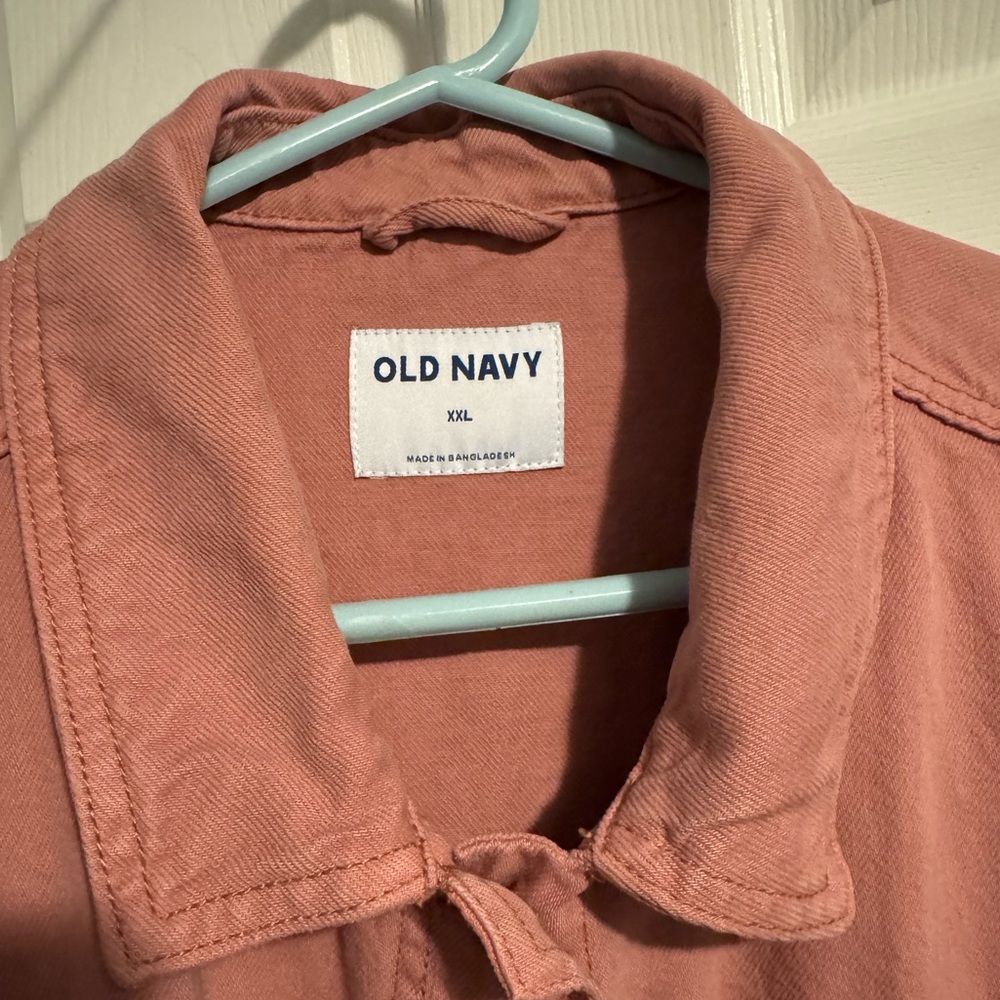 Dusty Rose Denim Oversized Jacket XXL - Picture 5 of 15